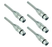 5 Connettore XLR Femmina 3 Poli Saldatura Silver Switch Electronics Microfono