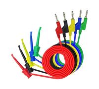 5 connettori a banana in ottone da 4 mm, cavi di prova, connettori a banana colorati per una trasmissione rapida dei segnali e un facile collegamento filo isolato