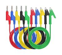 5 connettori a banana in ottone da 4 mm, cavi di prova, connettori a banana colorati per una trasmissione rapida dei segnali e un facile collegamento filo isolato