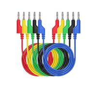5 connettori a banana in ottone da 4 mm, cavi di prova, connettori a banana colorati per una trasmissione rapida dei segnali e un facile collegamento, connettore sperimentale per dispositivi