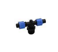 5 connettori a T Dritti da 16 mm for Nastro antigoccia con Filettatura bloccata da 1/2" e 3/4" for Riparazione di adattatori for Tubi dell'Acqua(A)