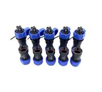 5 connettori per aeronautica SP17 a 4 poli, IP68 4 pin, spina aviazione senza saldatura, spina impermeabile per lampade esterne, 500 V 5 A (18 AWG cavo a vite crimpatura)