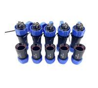 5 connettori per aeronautica SP21 4 poli, IP68 4 pin, spina aviazione senza saldatura, spina impermeabile per lampade esterne, 500 V 30 A (12 AWG cavo a vite crimpatura)