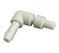 5 connettori per tubi a forma di L, 4 x 8 mm, angolo di 90 gradi, in plastica per una posa precisa dei cavi in laboratorio