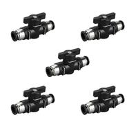 5 connettori pneumatici, valvola pneumatica da 6 mm, con attacco rapido, valvola di regolazione del flusso d'aria per tubi d'aria