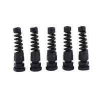 5 connettori serracavo a spirale per applicazioni di cavi impermeabili IP67 (PG7 - nero)
