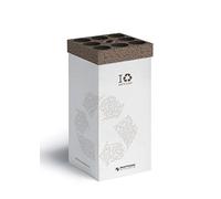 5 CONTENITORI CART-ONE caffè: contenitore in cartone ecocompatibile per la raccolta dei bicchieri da caffè e dei bastoncini, completo di 10 sacchi
