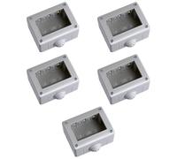 5 Contenitori grigi da parete per moduli, compatibile con BTicino Matix, 3 moduli, da interno, Scatola per impianto elettrico, tecnopolimero ad alta resistenza, per pulsanti, prese, interruttori