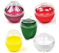 5 contenitori per frutta e verdura, riutilizzabili, in silicone, per frigorifero, per peperoni verdi, cipolla, pomodori, limone e aglio, per frigorifero e verdure