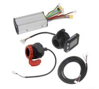 5 Controller per scooter elettrico in fibra di carbonio da 5 pollici con monitor LCD integrato, tensione nominale 24 V/36 V e set di freni per un controllo efficace (36 V 250 W+cavo dati)