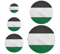 5 coperture elastiche riutilizzabili elasticizzate in 5 dimensioni per alimenti, per frutta, cibo, avanzi, impasto, pane, bandiera della Palestina, verde e nero