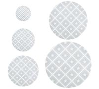 5 coperture elastiche riutilizzabili lavabili in 5 dimensioni coperchi per ciotole per pane lievitazione cibo frutta avanzi grigio grigio a quadri stelle