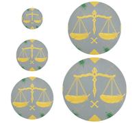5 coperture elastiche riutilizzabili lavabili in 5 dimensioni per la conservazione degli alimenti per frigorifero, campeggio e cucina, motivo con piume costellazione verde giallo