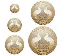 5 coperture per ciotole vintage bianco pavone design oro elasticizzato in 5 dimensioni coperture per ciotole per frigorifero, campeggio e cucina
