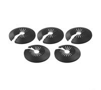 5 coperture per flangia per tubi di riscaldamento, decorazione e occultamento per tubi da parete, adatte per vari tipi di tubi (30-55 mm)