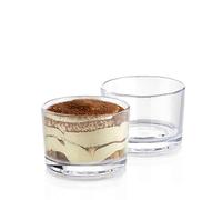 5 Coppe da dessert Charlotte riutilizzabili in plastica trasparente 180 ml