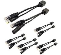 5 coppie di iniettore PoE passivo e splitter Kit con connettore DC 5,5 x 2,1 mm RJ45 Power over Ethernet
