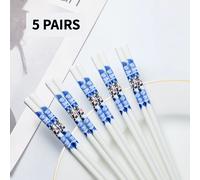 5 Coppie Giapponese Prugna Fiori Ceramica Bacchette Creativo Utensili da Cucina