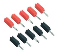 5 Coppie Rosso Nero Impilabile 4mm Banana Test Spina Connettore Maschio