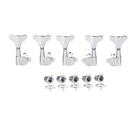 5 corde 18:1 sigillate per basso, accordatura per basso, chiavi di accordatura pioli per basso compatibile con Ibanez/Yamaha Style acustico/basso elettrico, cromato 3R/2L