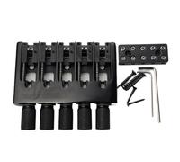 5 corde con spaziatura delle corde leggermente regolabile Ponte for basso senza testa Base nera Elaborazione CNC con blocco della corda