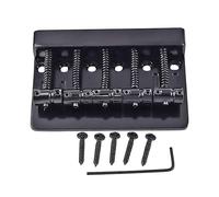 5 Corde Ponte per Basso Chitarra Metallo Fisso Hardtail Cordiera Ponte Sella Con Viti di Montaggio Per Chitarra Elettr