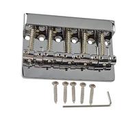 5 Corde Ponte per Basso Chitarra Metallo Fisso Hardtail Cordiera Ponte Sella Con Viti di Montaggio Per Chitarra Elettr