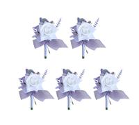 5 corpetto di fiori artificiali per matrimonio e damigella d'onore per boutonniere