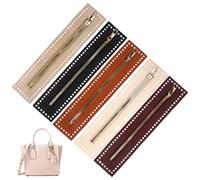 5 Couleurs Fermeture à Glissière en Cuir PU 27 x 5.7 cm Cadre de Glissière en Cuir, Kit de Fermeture à Glissière, Accessoires pour la Fabrication de Sacs DIY, pour Tricoter Crochet DIY Sac à Main