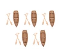 5 Count Mini Barche Vela Legno Piccola Barca Giocattoli Per Miniatura Scrivania