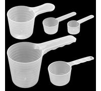 5 cucchiai dosatori da 100 ml, 70 ml, 50 ml, 40 ml, 20 ml, dosatore per detersivo, plastica trasparente per latte in polvere, polvere proteica, farina, forniture per cucina