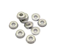 5 cuscinetti a sfere flangiati FR8ZZ 1/2"x1-1/8"x5/16" cuscinetto flangiato in acciaio cromato a doppia tenuta 12,7x28,575x7,938mm