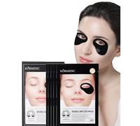 5 cuscinetti per gli occhi idrogel Double Anti Eye, cuscinetti per gli occhi contro gli occhiaie, contro le rughe, per schiarire gli occhi, con estratto di perle nere, per rimuovere le rughe