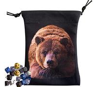 5 Custodia per tarocchi - Sacchetti per gioielli con coulisse | Piccoli gioielli Borsa porta carte dei tarocchi con motivi animali per gli appassionati di tarocchi, 5,12 x 7,09 pollici Ytger