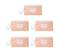 5 custodie da viaggio per salviette umidificate per bambini, design con chiusura a prova di perdite, leggera, indispensabile per la strada quotidiana al lavoro, dispenser di salviette umidificate