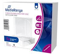 5 custodie jewel case 10mm per cd e dvd doppie a 2 posti con tray nero