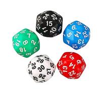 5 dadi acrilici multisfaccettati D30 da 5 / per la | Dadi numerici digitali colorati con colori misti, giocattolo educativo per bambini, oggetti scena per giochi da