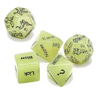 5 Dadi Di Gioco Verde Alla Moda, Adatto Per Uso Notturno, Facile Da Memorizzare E Lavabile, Regalo Di Coppia - D1