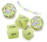 5 Dadi Di Plastica Fluorescente Verde Multifunzionale, Fornendo Varie Guida D'Azione, Regalo Di Coppia - D26-
