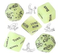 5 Dadi fosforescenti, Gioco Giocattolo Umorismo Coppia Regalo Amico Verde incandescente San Valentino e Vacanza intrattenimento bruto,S͟e͟x͟ ͟T͟o͟y͟ Dadi Verdi Che Si Illuminano al Buio Divertenti