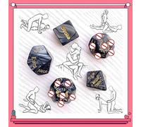 ̣ σ 5 Dadi Neri, Giochi Di Srotolamento, Feste, Riunioni Di Famiglia, Accessori Per Giochi, Giocattoli Umoristici, Regali Per Uomini Donne