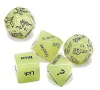 5 Dadi Porno Verde Fluorescente PlastiIT Gioco Dadi Adatti Per L'Uso Notturno, Fornendo Una Varietà Di Regali Coppia Modello Di Azione - D22-IT