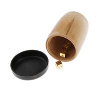 5 dadi standard a sei facce da 12 mm con set di bicchieri dorati/argentati con