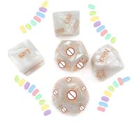 5 Dadi Unici Multifunzionali In Plastica Bianca, Guida D'Azione Unica, Regalo Per Coppia - D27-