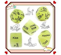 ̶ ̶ ̶̣ ̶ ̶ ̶σ̶ ̶ ̶ 5 Dadi Verdi Fuoco Verde, Regali Di Coppia Dadi Da Gioco Per Eventi Familiari San Valentino Mardi Gras Compleanni E Altri Eventi Festivi ̶ ̶ ̶̣ ̶ ̶ ̶σ̶ ̶ ̶