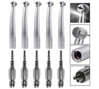 5 Dental Turbina Manipolo Fiber Optic LED High Speed & 4Hole Coupling for KaVo