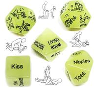 5 Dés Phosphorescents, Jeu, Jouet, Humour, Cadeau De Couple, Ami, Vert, Lumineux, Pour La Saint Valentin Et Les Fêtes De Fin D'année.