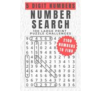 5 Digit Numbers Number Search: 100 Large Print Puzzle Challenges