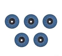 5 dischi lamellari da 75 mm, dischi abrasivi per smerigliatrice angolare, taglio del legno, zirconio, corindone, blu, grana 40, 60, 80, 120 (60#)