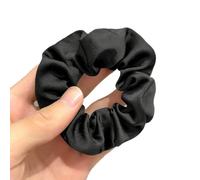 5 elastici per capelli da donna, in raso, per la vita quotidiana, ufficio, scuola, matrimonio, uso quotidiano, colore nero